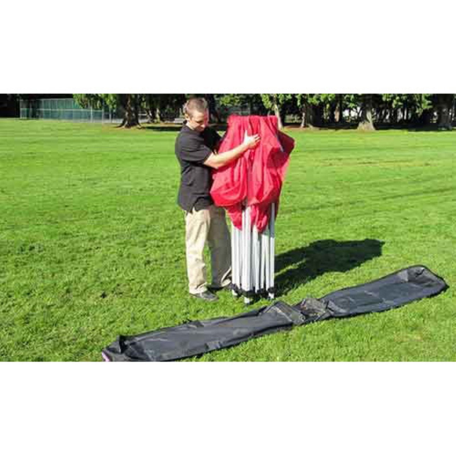 IMPACT canopy internal pocket with spikes secured to protect gear