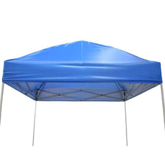 IMPACT canopy front view royal blue, bright protection for events
