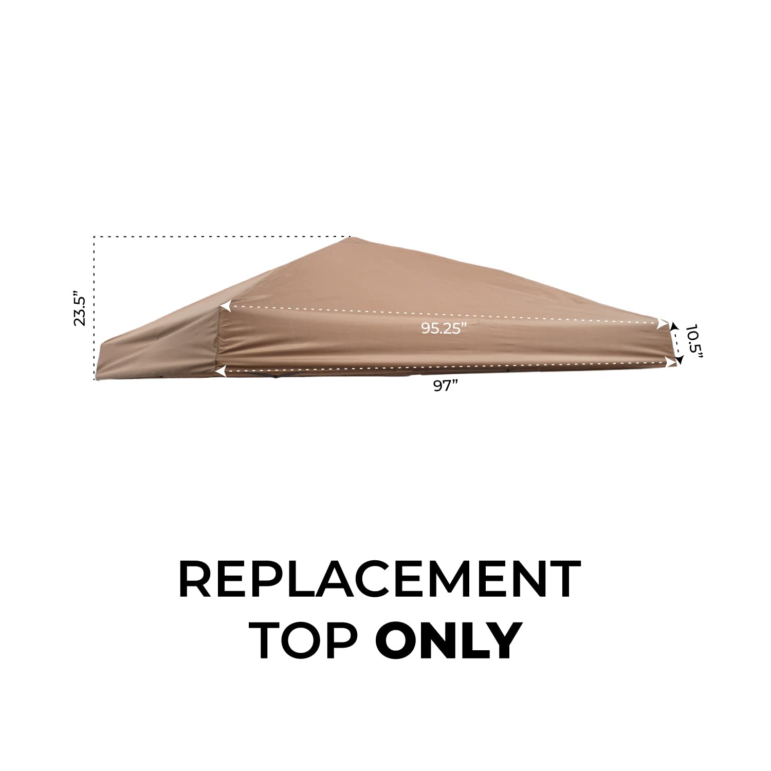 IMPACT canopy top installed on slant-leg frame at a market, provides shaded coverage and professional look