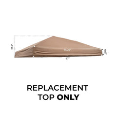 IMPACT canopy top installed on slant-leg frame at a market, provides shaded coverage and professional look