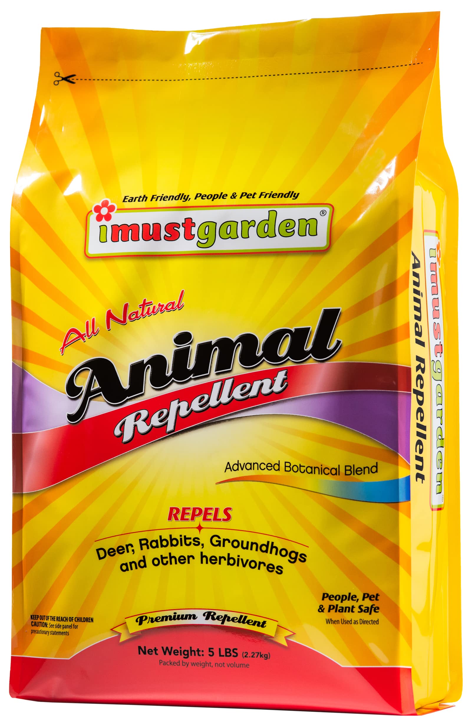 IMUSTGARDEN front packaging of 5 lb bag showing product benefit