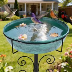 inanil front view assembled bird bath shows elegant design and long-lasting benefit