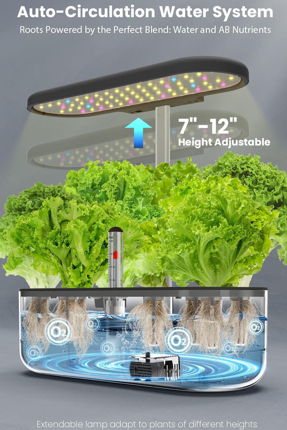 inbloom pump and tubing detail demonstrating simple circulation for oxygenated roots