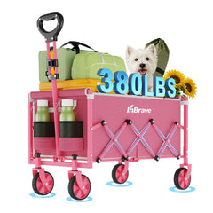 InBrave wagon front view showing sturdy frame and spacious cargo area for heavy loads