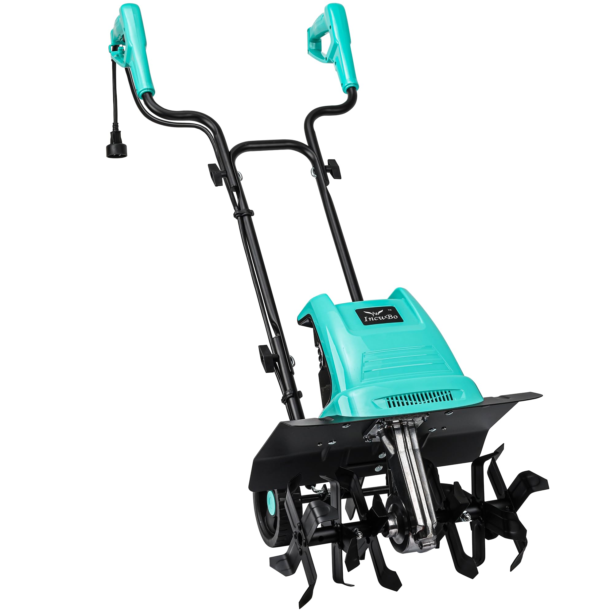 IncwBo front view of tiller showing overall build and portability benefit