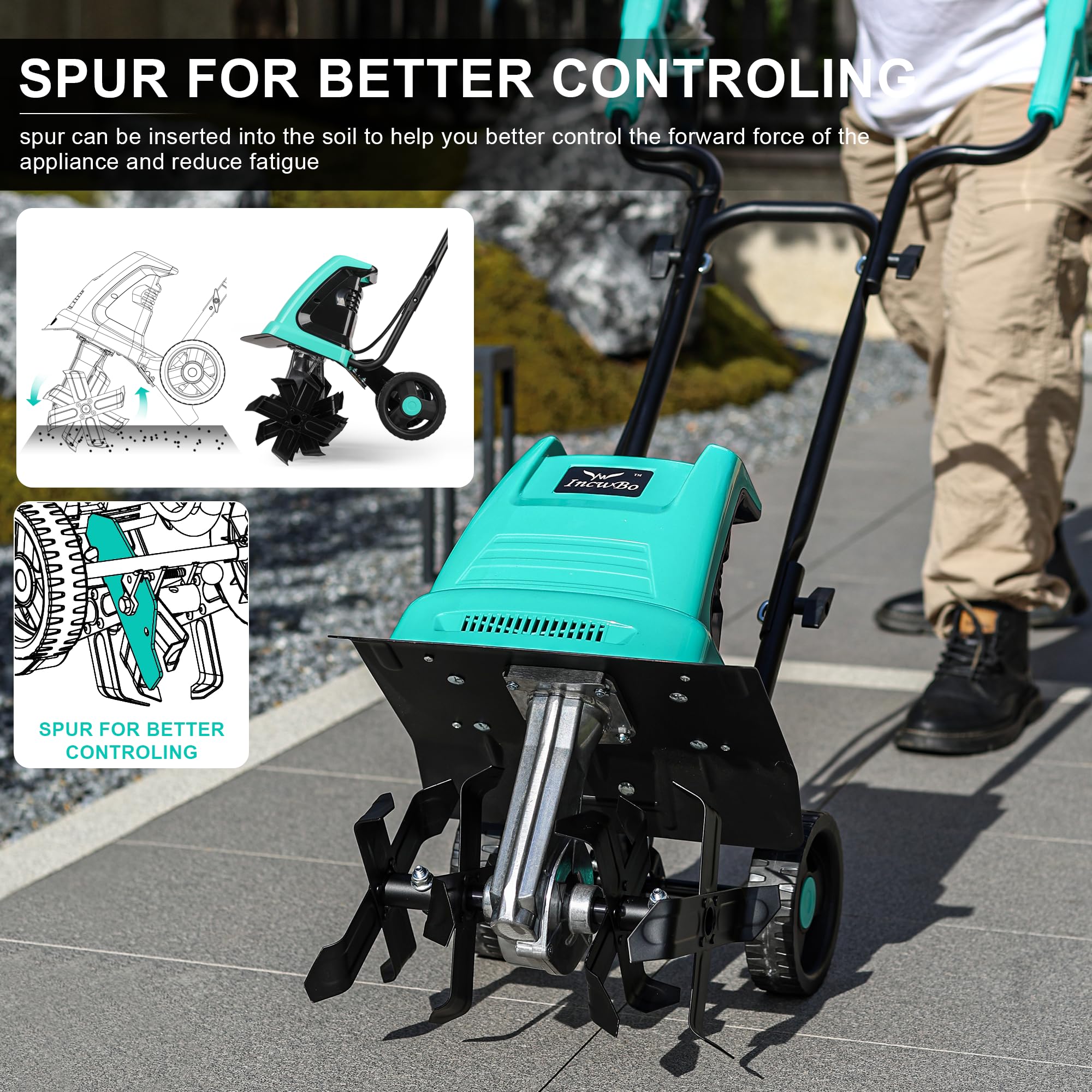 IncwBo soil spur inserted to demonstrate improved forward traction