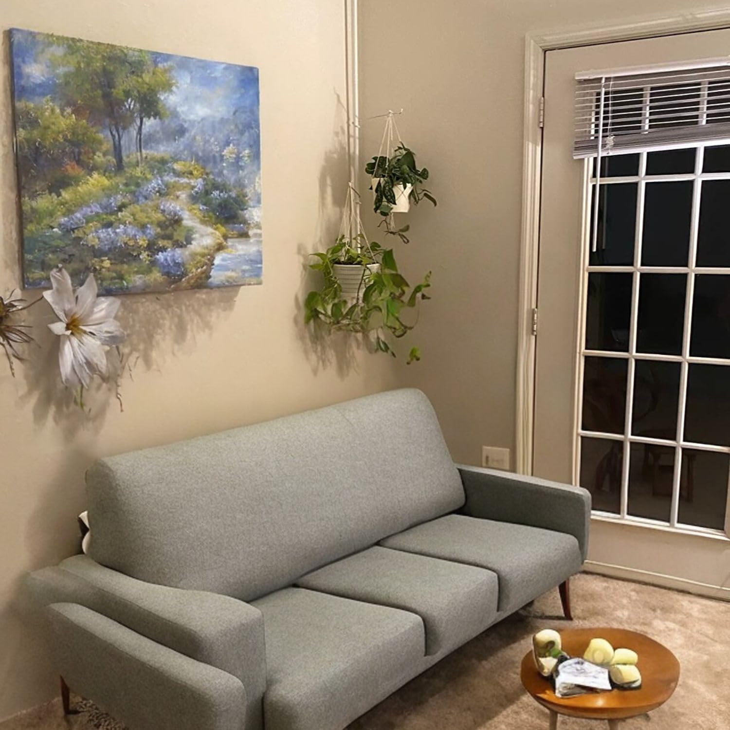 INDOOR PLANT POLE styled in living room to maximize vertical plant display