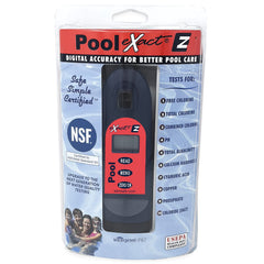 Industrial Test Systems Pool eXact EZ front view showing compact photometer and benefit of accurate readings