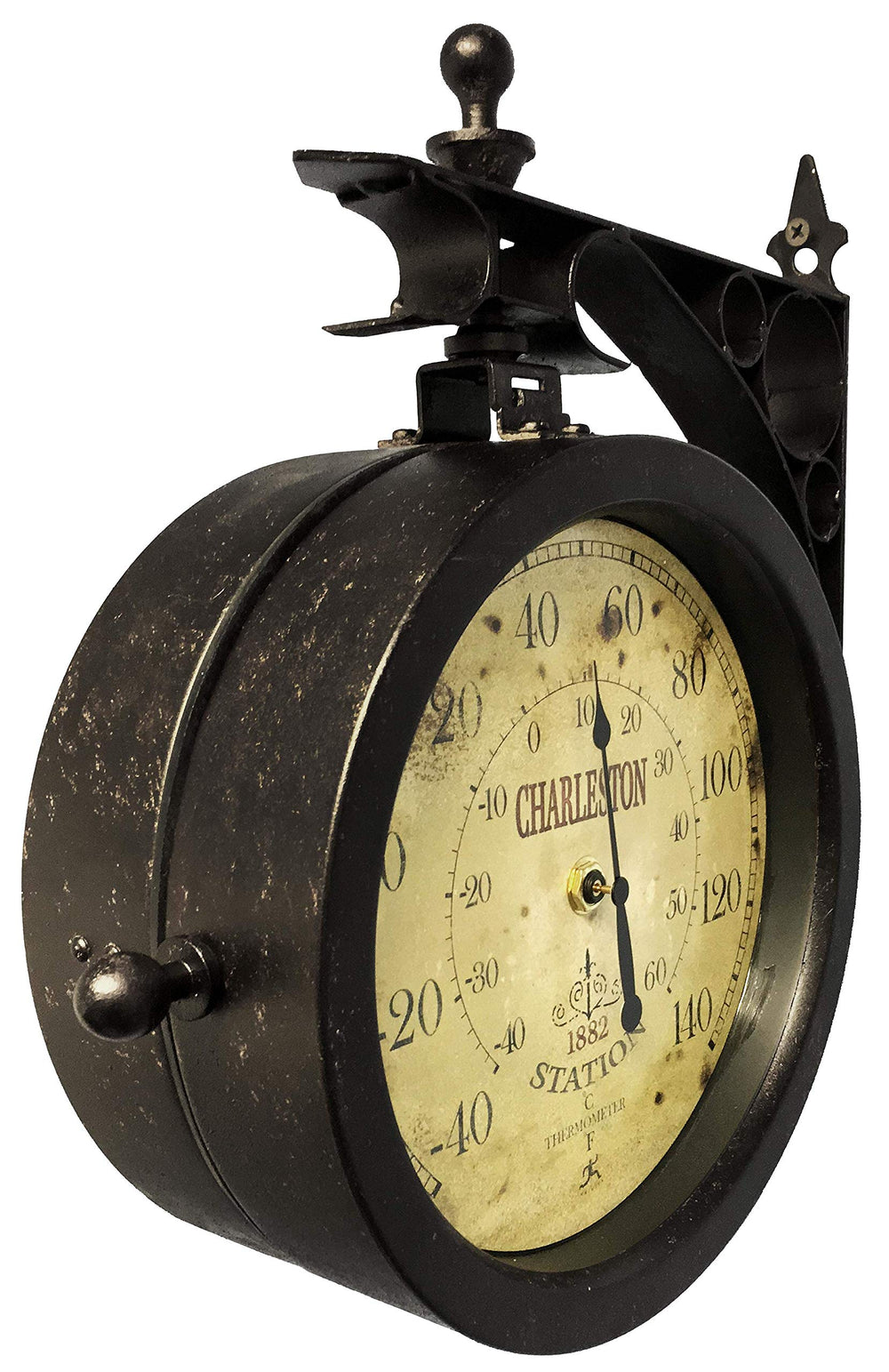 Infinity Instruments close-up of clock hands and numerals for easy readability