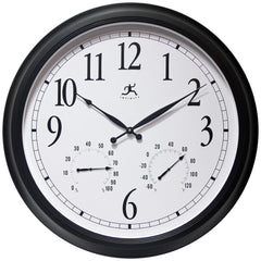 Infinity Instruments front view of 24-inch outdoor clock for clear timekeeping