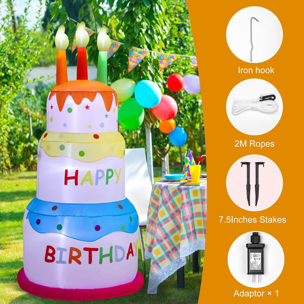 InfleasJoiy illuminated cake in yard to enhance evening events