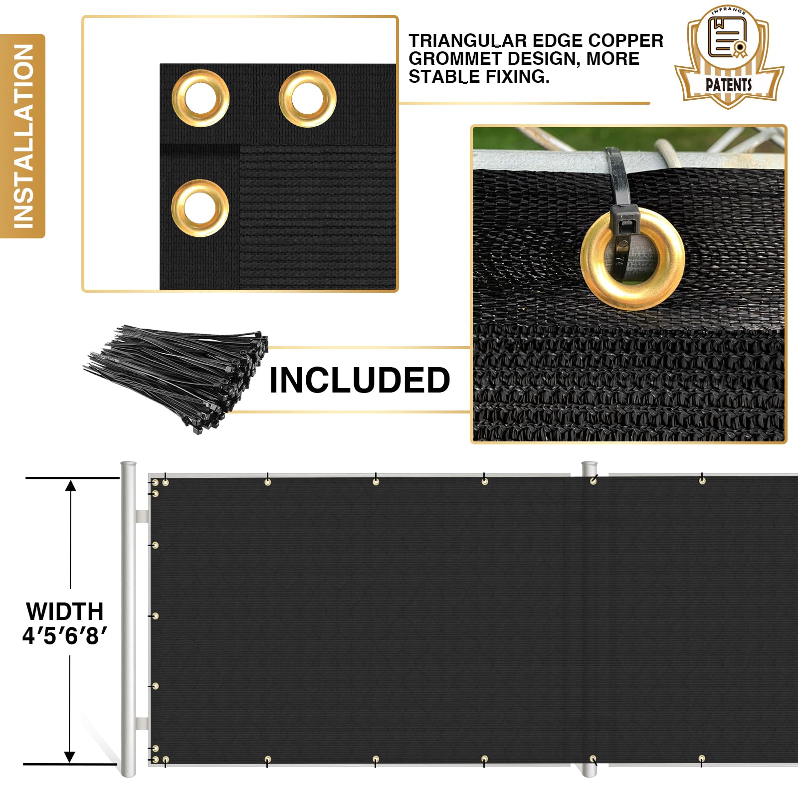 INFRANGE patio setup creating private outdoor seating area