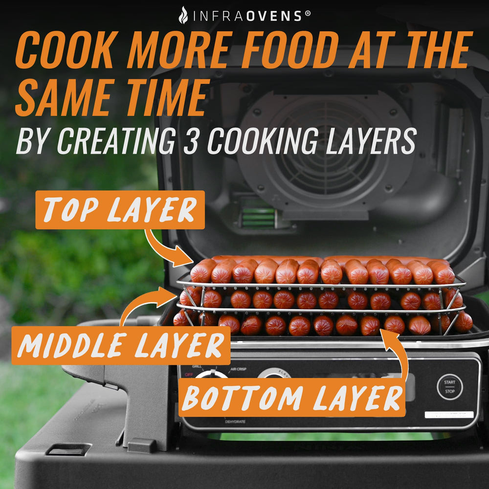 INFRAOVENS close-up of stainless finish highlighting rust-resistant durability