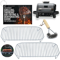 INFRAOVENS front view of stainless steel rack set showing added cooking capacity