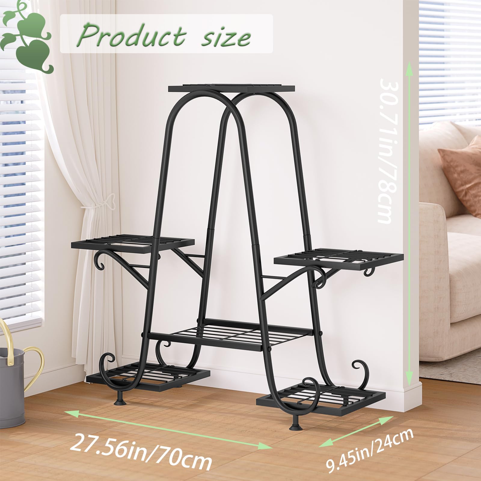INGIORDAR plant stand beside common pots showing scale and capacity benefits