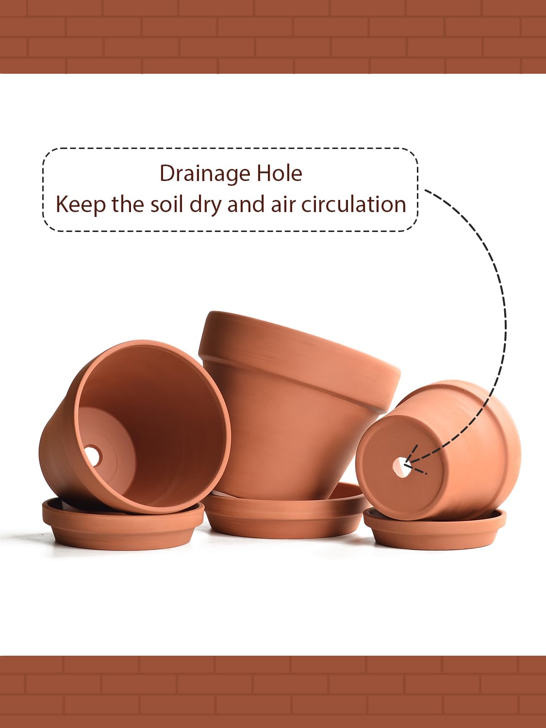 INGOFIN three pots side-by-side showing 5, 6, 7 inch sizes for clear scale selection