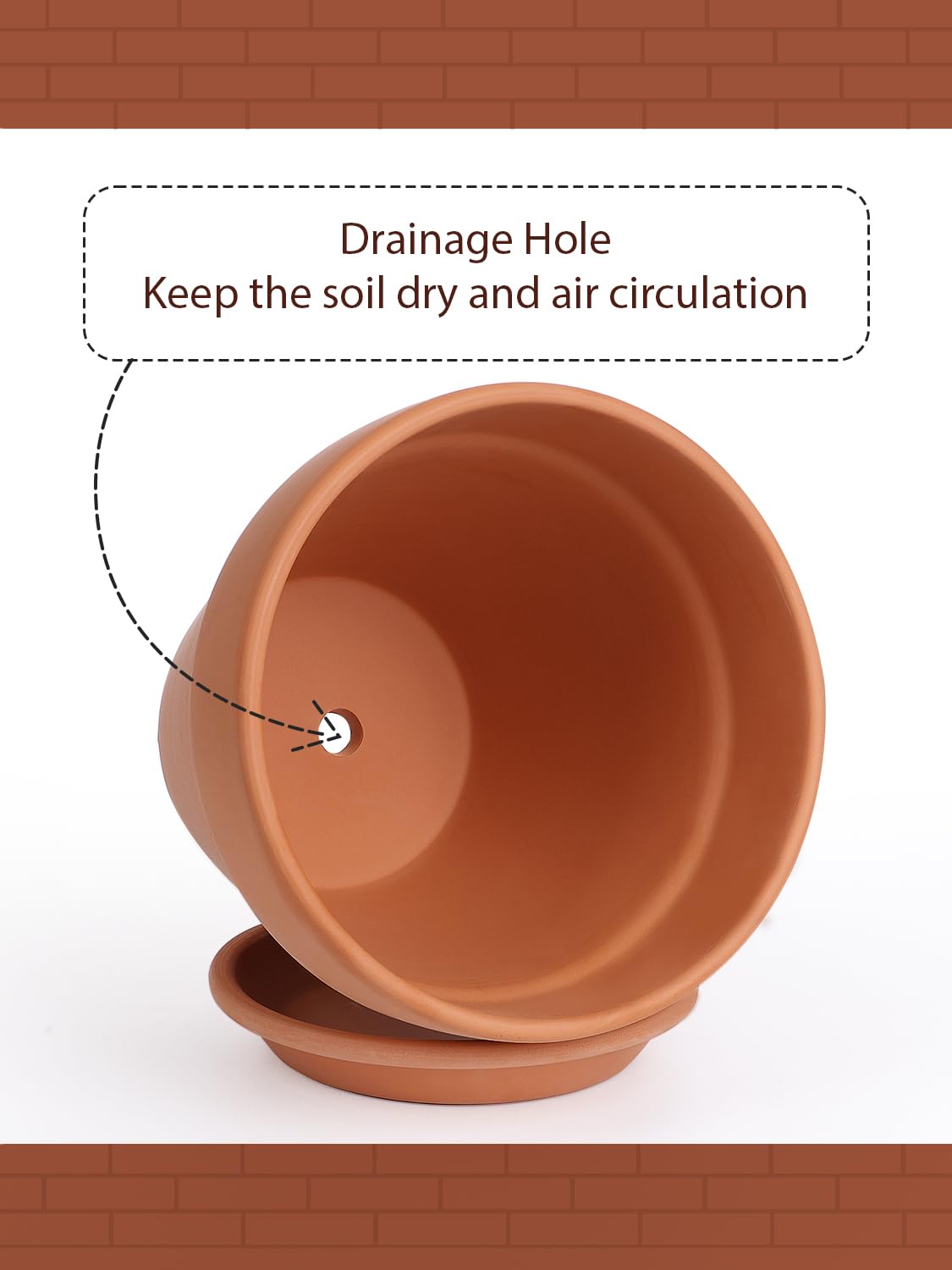 INGOFIN drainage hole detail at base improving excess water release and root health