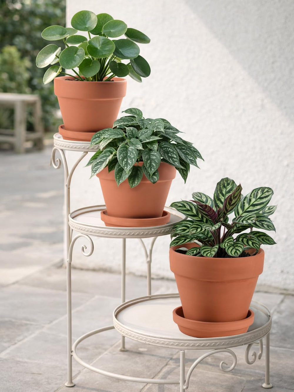 INGOFIN pots grouped on a porch showing outdoor suitability and aesthetic curb appeal