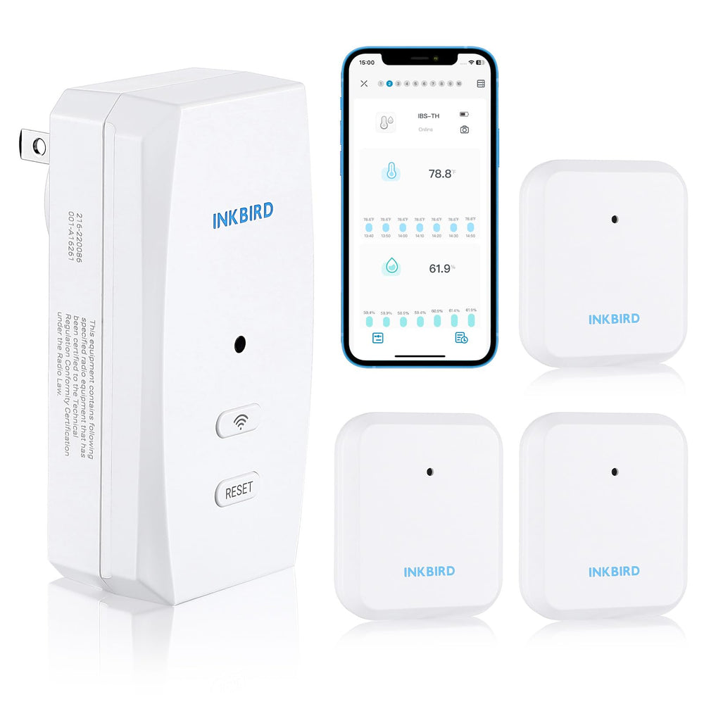 Inkbird gateway and three sensors with neat benefit of multi-room monitoring