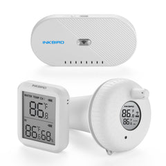 Inkbird gateway and floating thermometer front view showing compact design and remote monitoring benefit