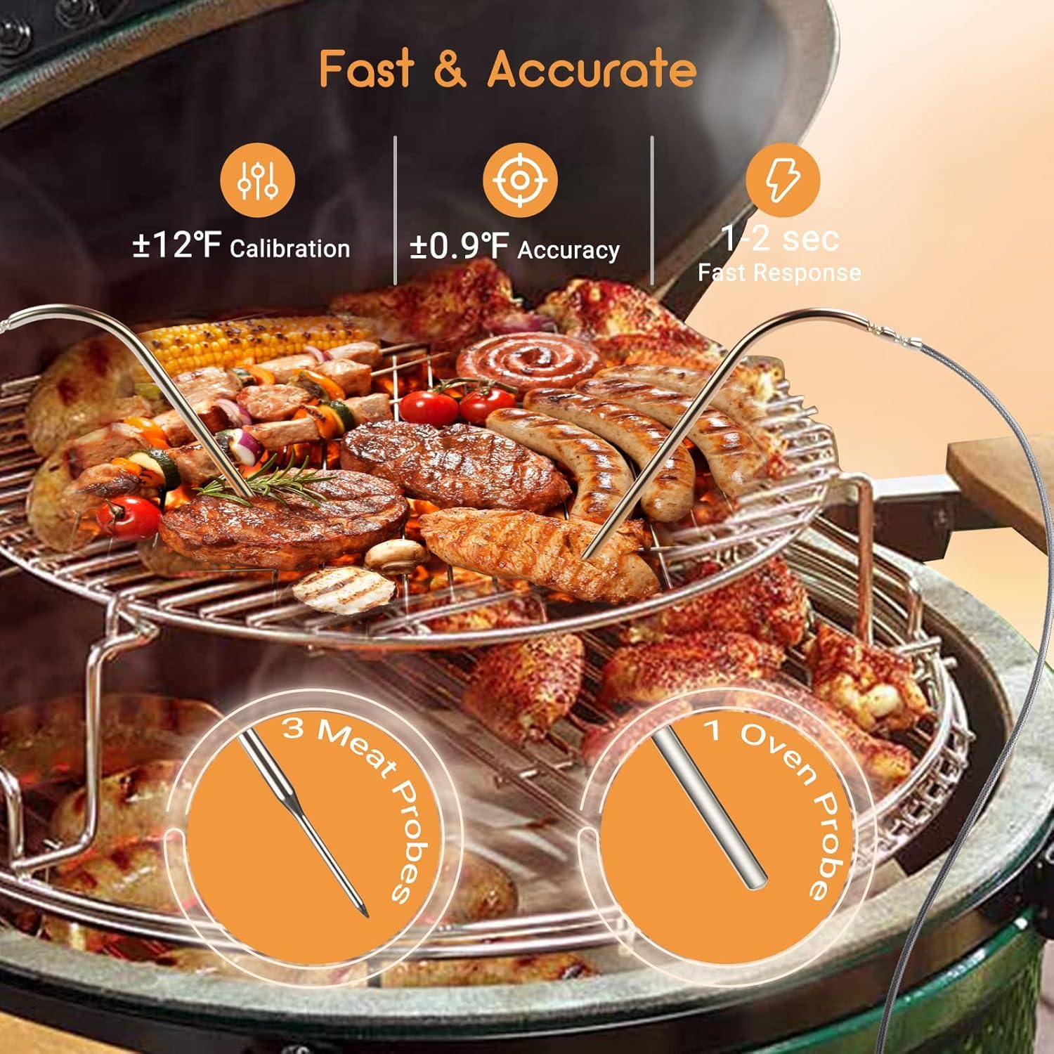 Inkbird app temperature and fan output graphs for post‑cook analysis