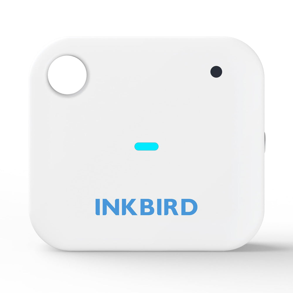 Inkbird IBS‑TH3 front view showing clear sensor housing and compact design benefit: effortless placement