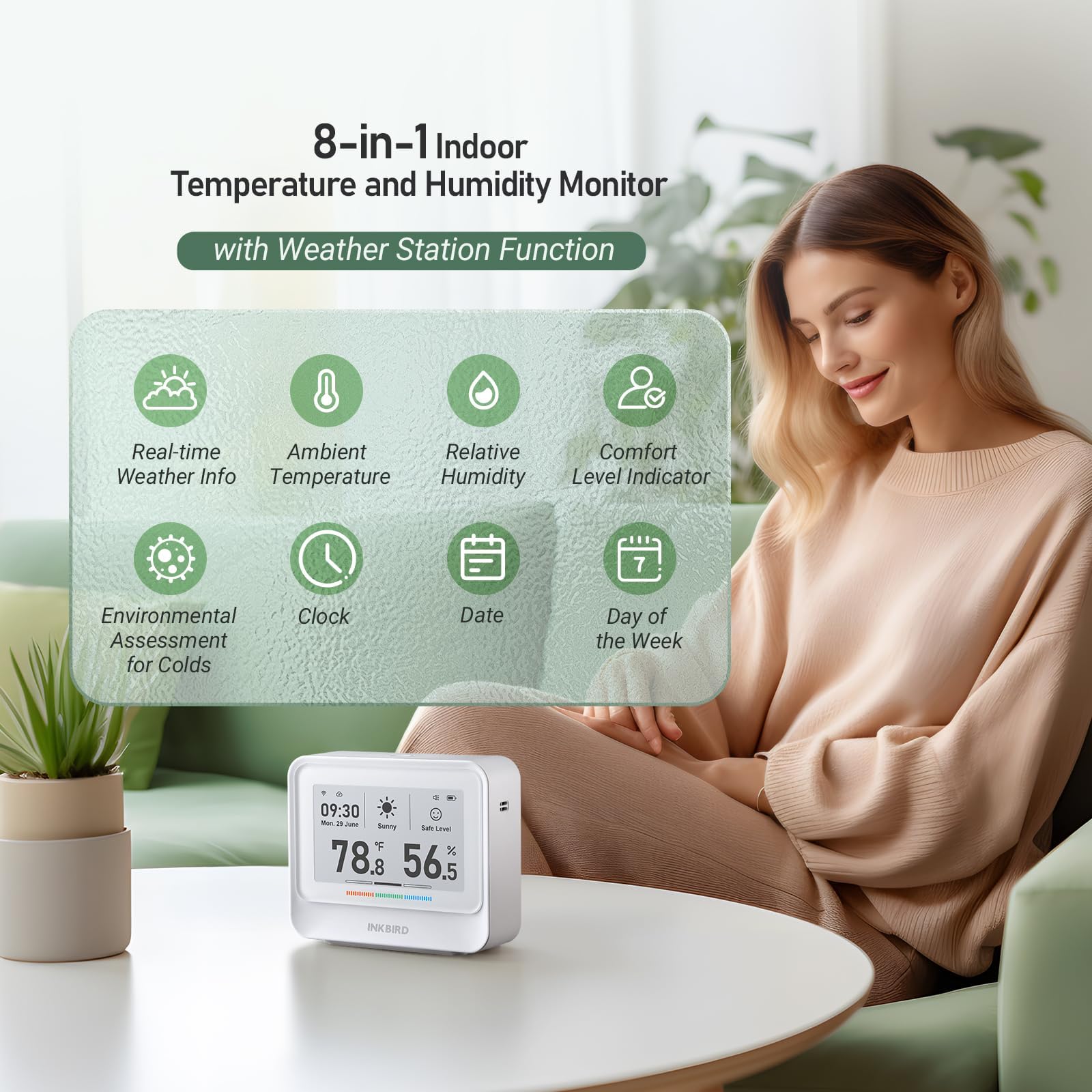 Inkbird IBS-TH5 side profile highlighting slim design and mounting slot benefit