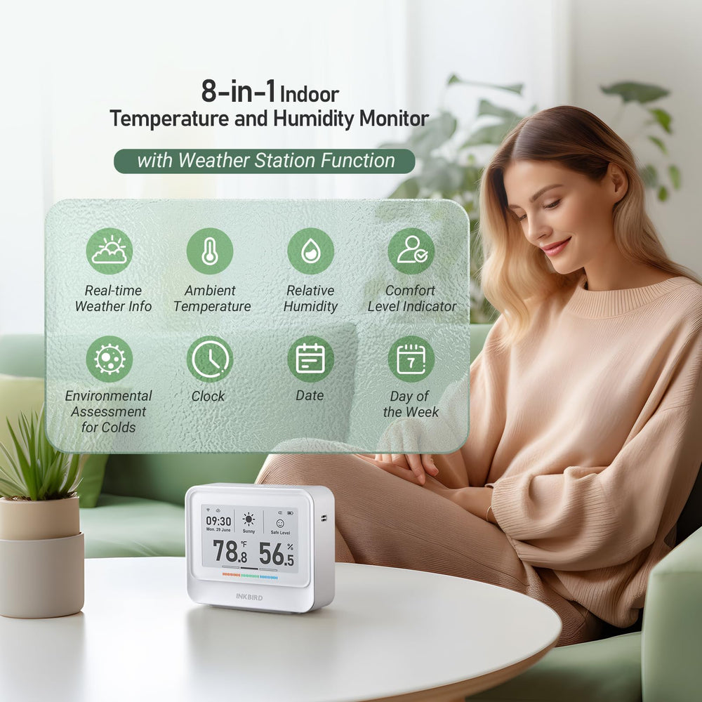Inkbird IBS-TH5 side profile highlighting slim design and mounting slot benefit