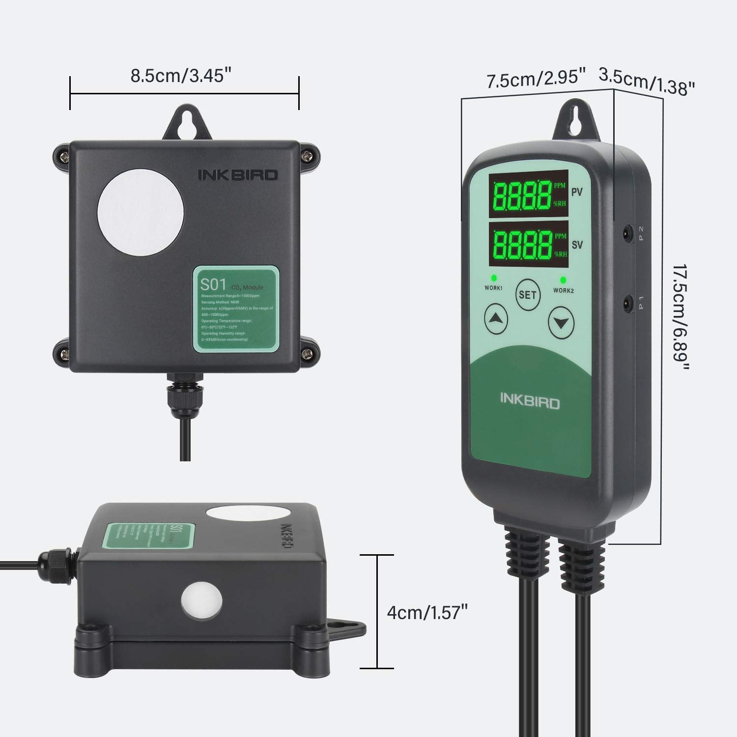 Inkbird controller side ports with dual outlets for CO2 and fan control