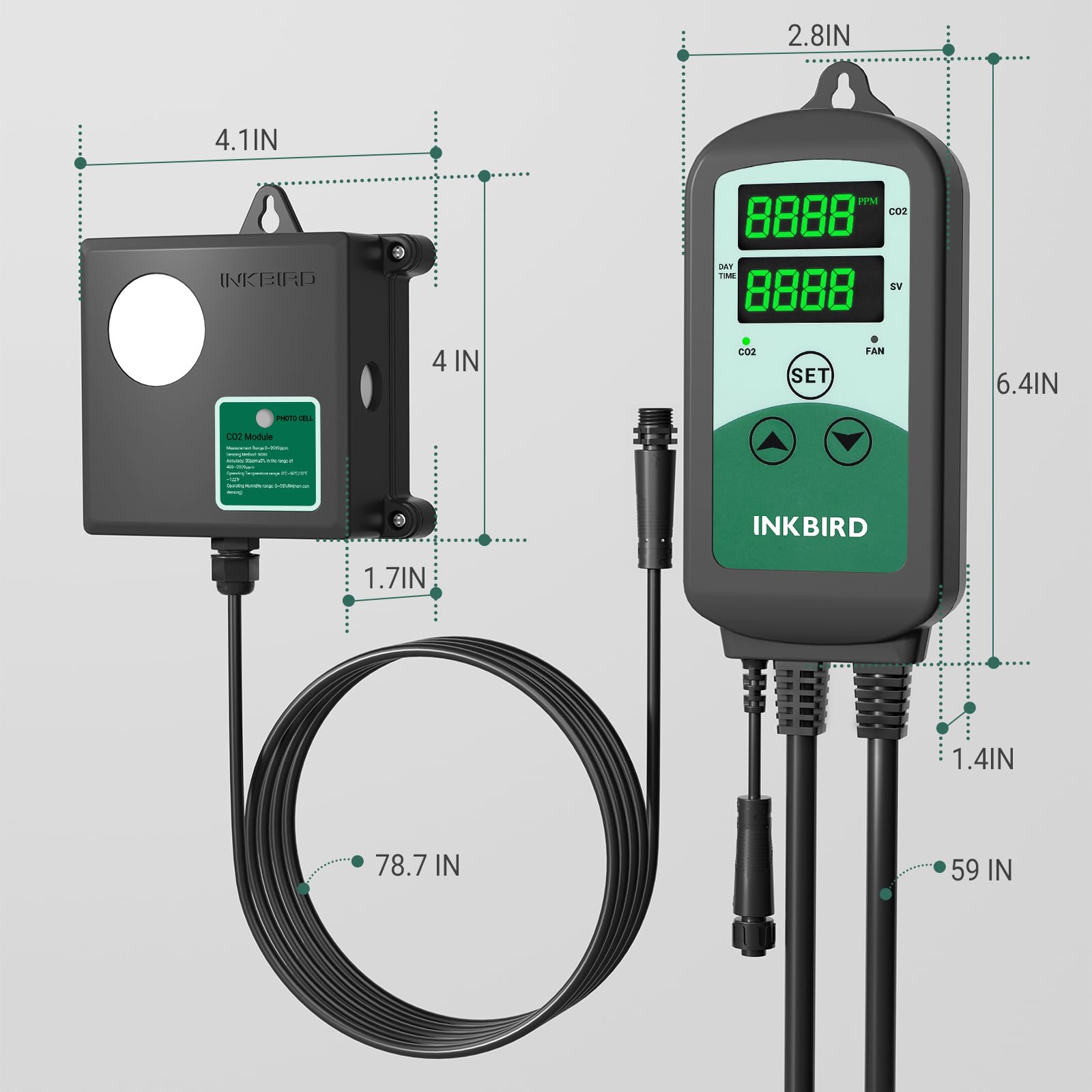 Inkbird ICC-510 in a greenhouse lifestyle scene demonstrating practical grow-room use