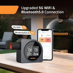 Closeup of Inkbird LCD display with clear temperature readout for quick checks