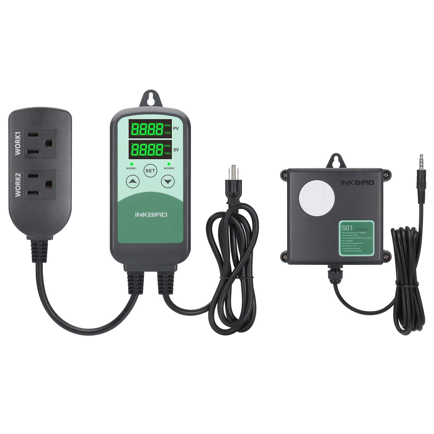 Inkbird S01 CO2 sensor close-up demonstrating precise gas sensing