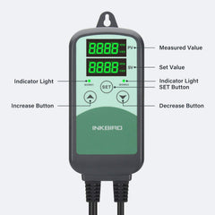 Inkbird ICC-500T installed in a grow tent automating CO2 and ventilation