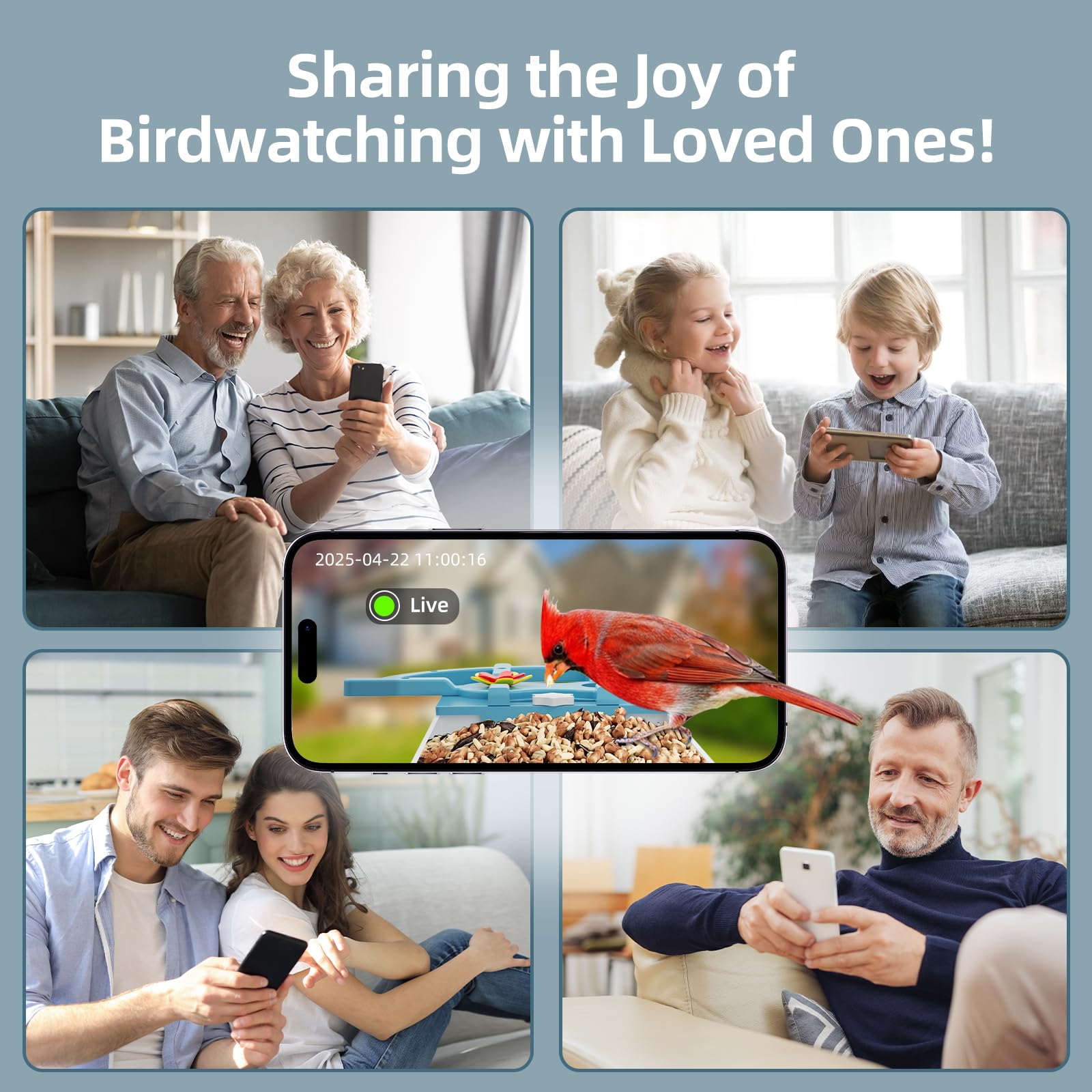 INKCKU feeder in backyard lifestyle scene inviting shared nature moments