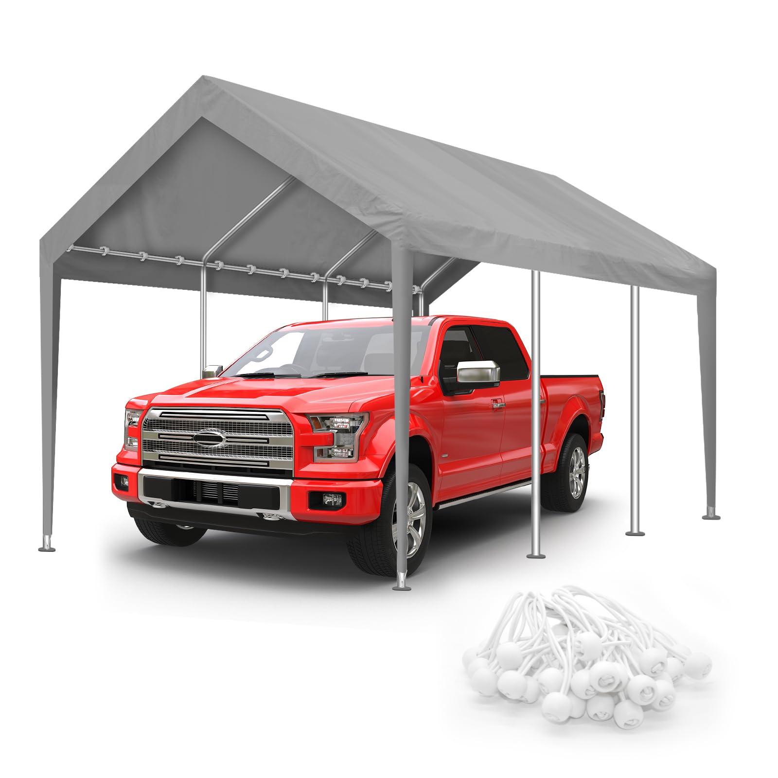 Inmeilifus front view of 10x20 canopy showing full coverage and protection