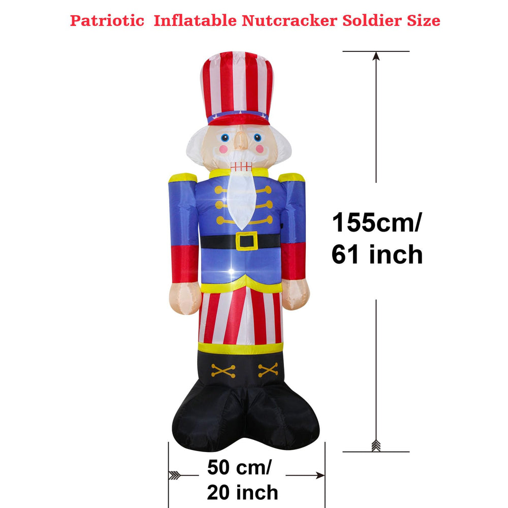 innatefun nutcracker in a backyard party scene showing family-friendly patriotic atmosphere