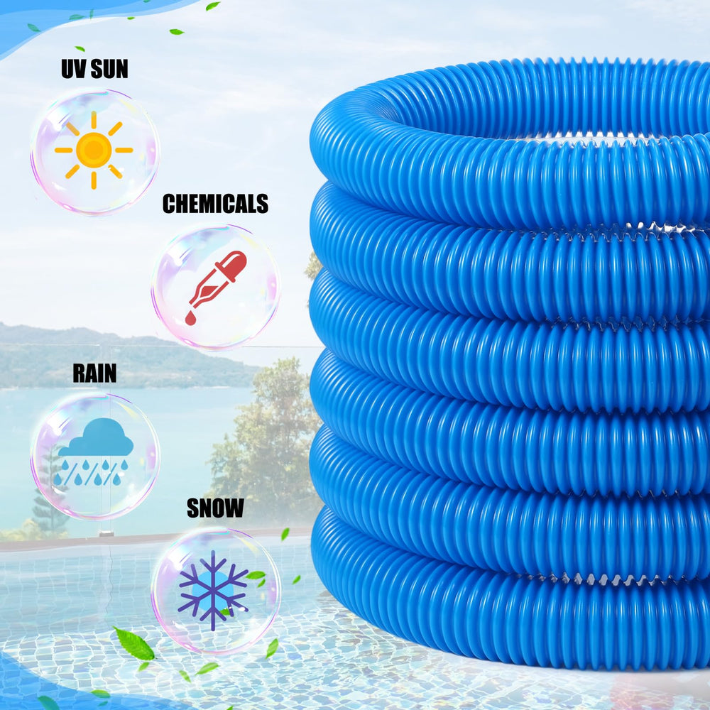 Innconee 18-foot 1.5-inch hose fully extended showing kink-resistant flexibility and reach