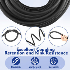 Innconee detailed shot of hose coupling and textile reinforcement for secure fittings