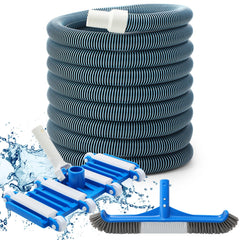 Innconee front view kit showing hose, vacuum head, brush for quick cleaning