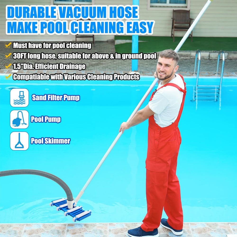 Innconee in-pool demonstration cleaning pool floor for easier maintenance