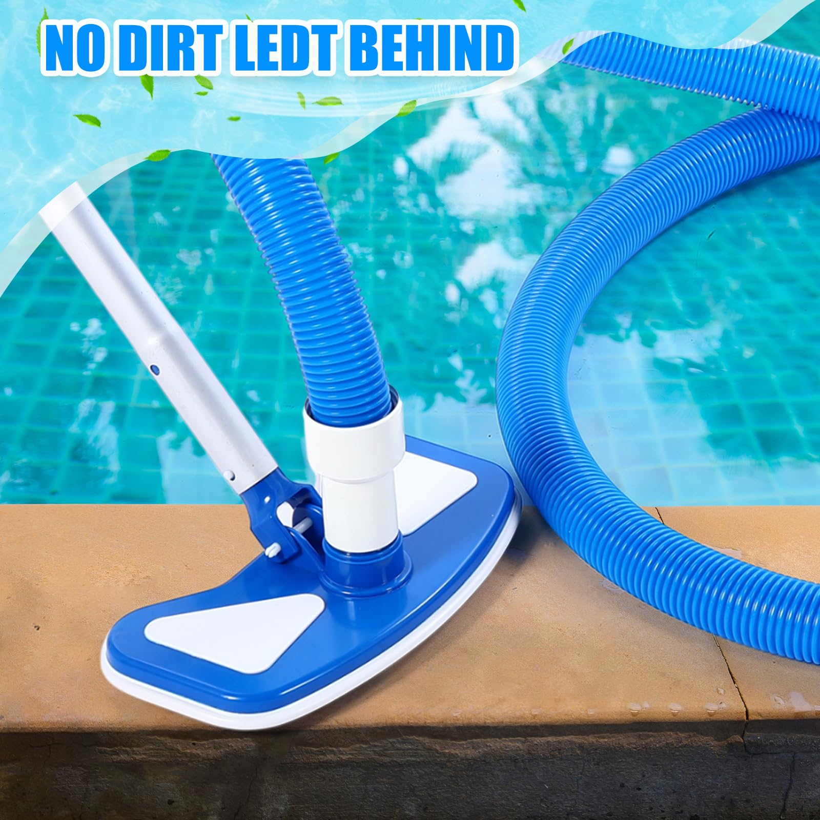 Innconee kit staged by a backyard pool illustrating quick, convenient cleaning readiness