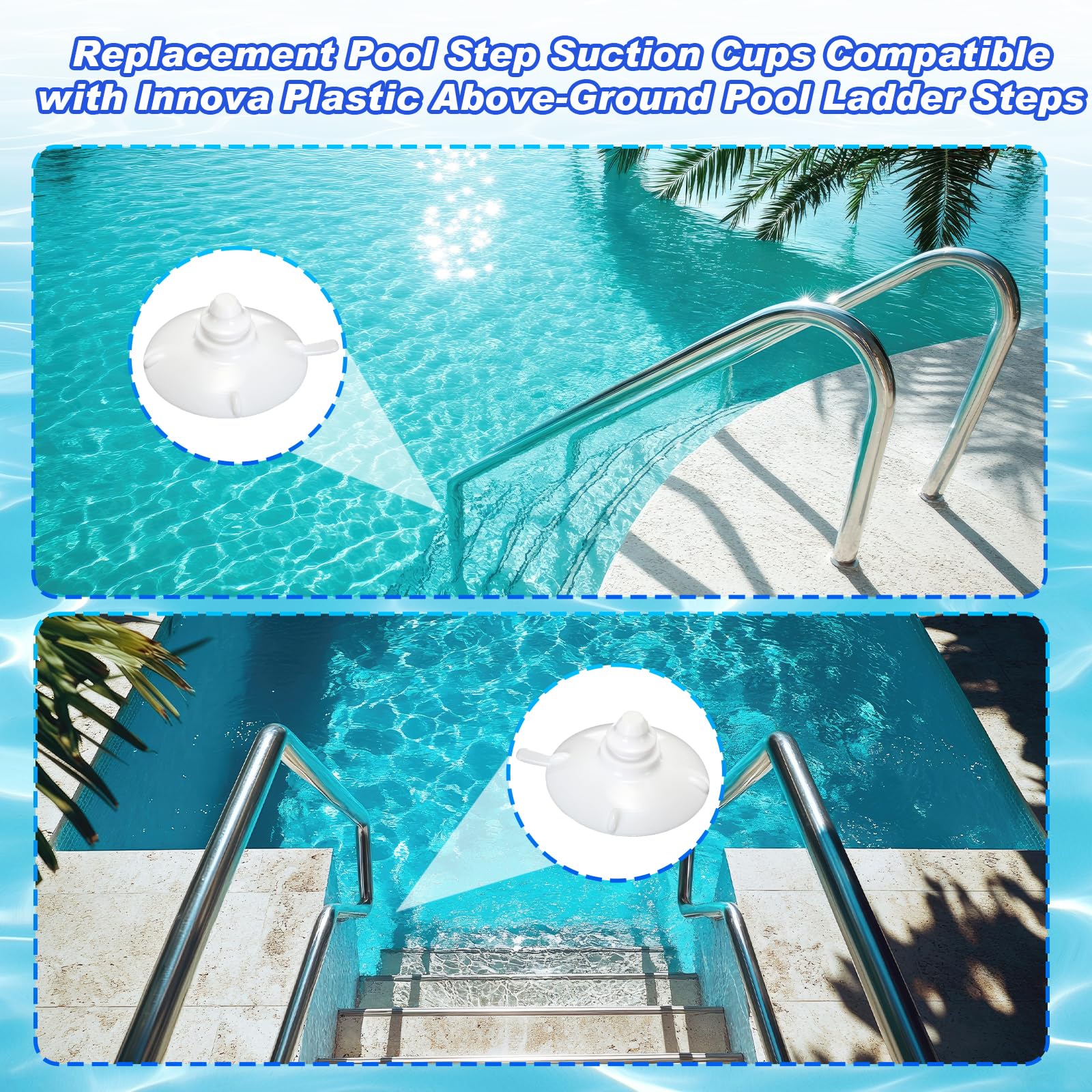 Innconee lifestyle pool entry scene showing secure ladder access and user confidence benefit