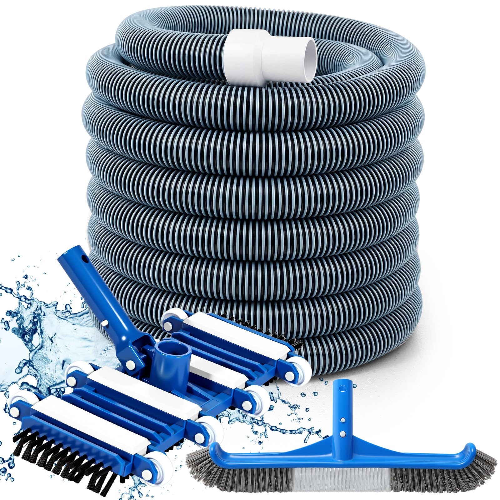 Innconee vacuum head front view showing bristles and wheels for better cleaning