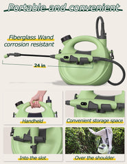 innhom detail of 24-inch fiberglass wand and reinforced hose for extended reach