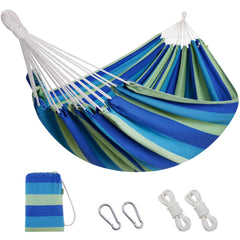 INNO STAGE double hammock front view showing generous sleeping area and color
