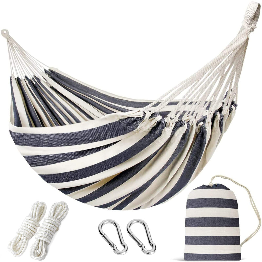 INNO STAGE front view double hammock showing roomy bed and relaxed posture benefit
