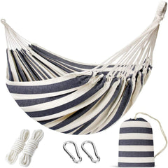 INNO STAGE front view double hammock showing roomy bed and relaxed posture benefit
