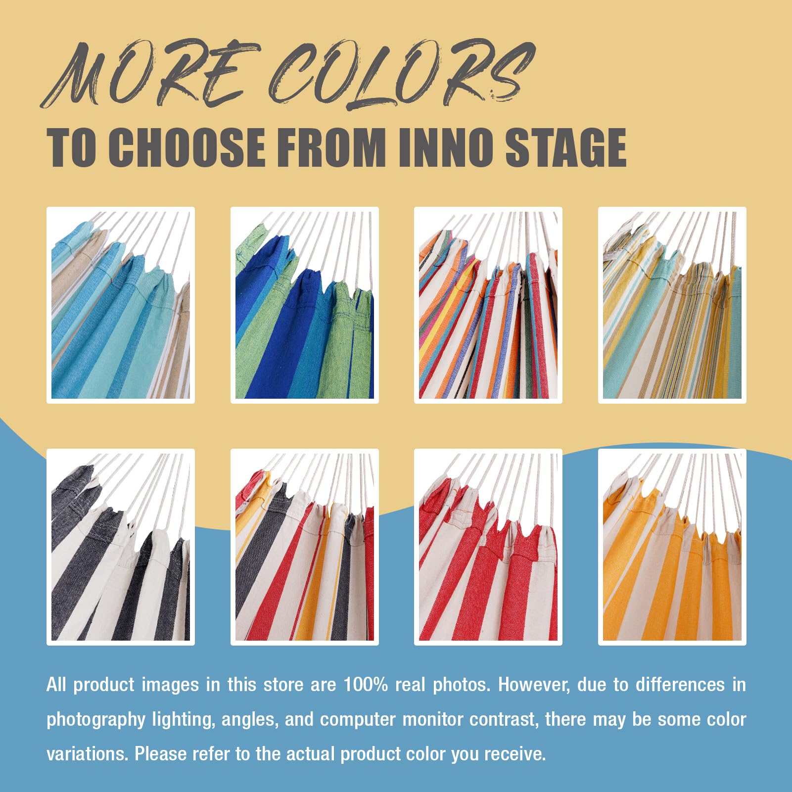 INNO STAGE hammock under soft lights for nighttime relaxation atmosphere