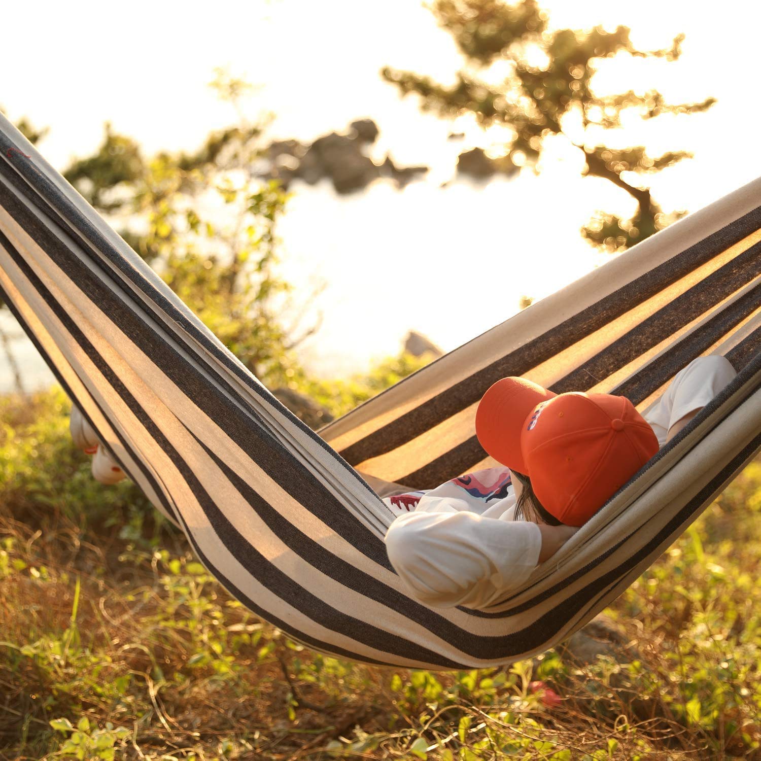 INNO STAGE lifestyle backyard relaxing scene showing serene outdoor comfort benefit