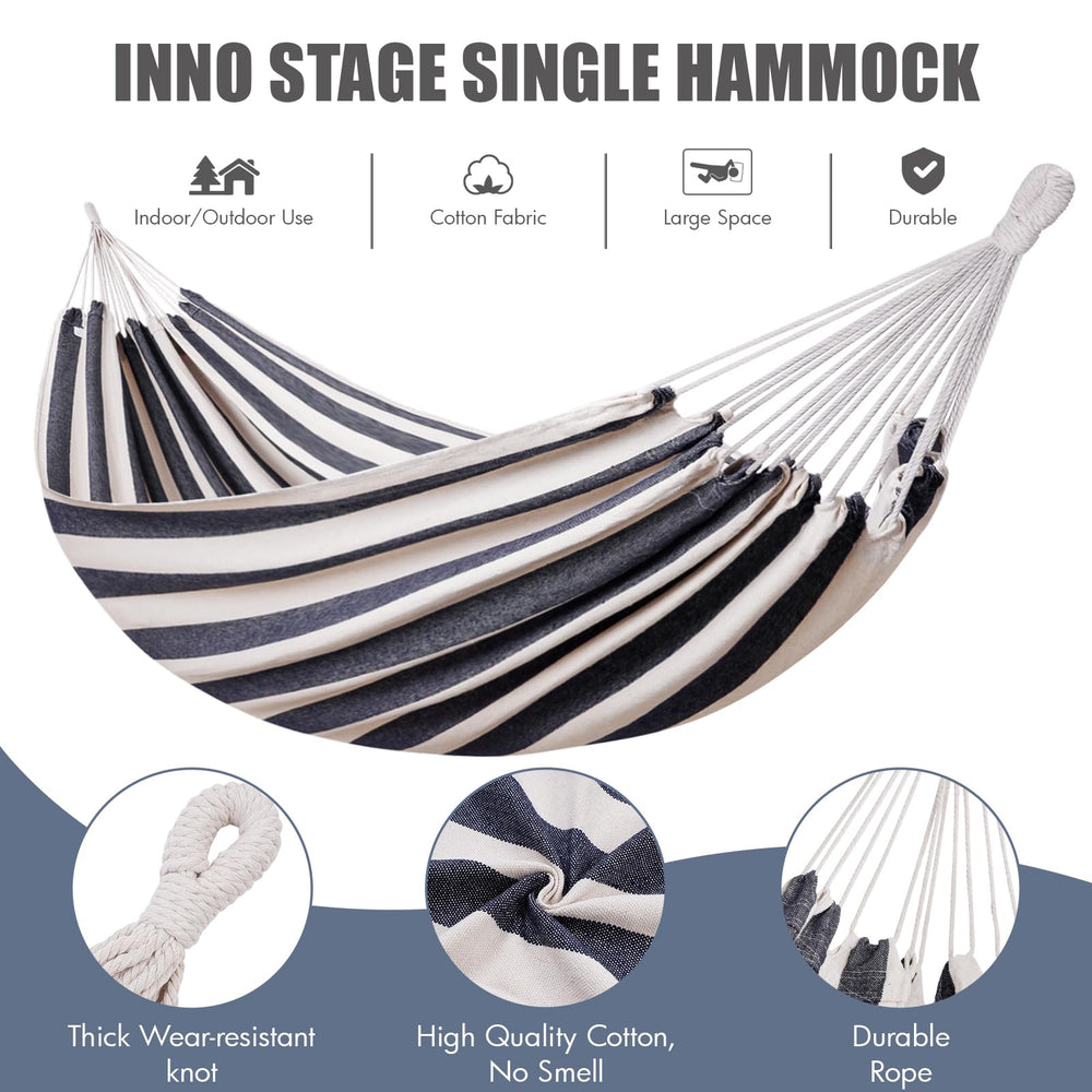 INNO STAGE tree straps and ropes setup showing easy fast mounting benefit